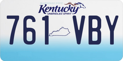 KY license plate 761VBY