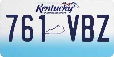 KY license plate 761VBZ