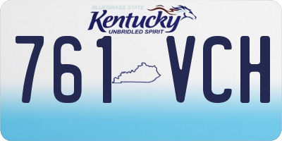 KY license plate 761VCH