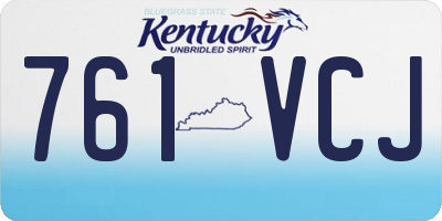 KY license plate 761VCJ