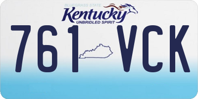KY license plate 761VCK