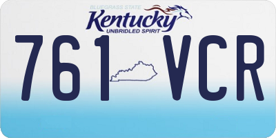KY license plate 761VCR