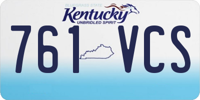 KY license plate 761VCS