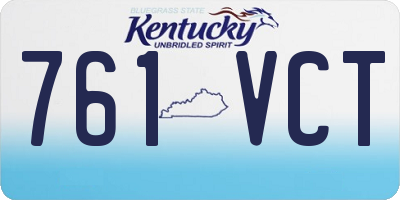 KY license plate 761VCT