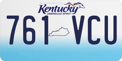 KY license plate 761VCU