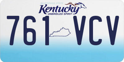 KY license plate 761VCV