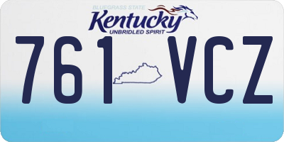 KY license plate 761VCZ
