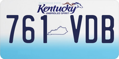 KY license plate 761VDB