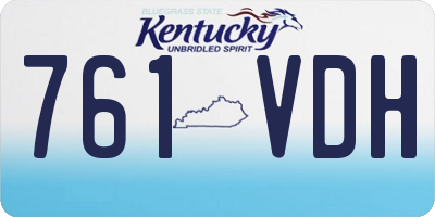 KY license plate 761VDH