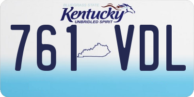 KY license plate 761VDL