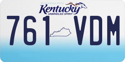 KY license plate 761VDM