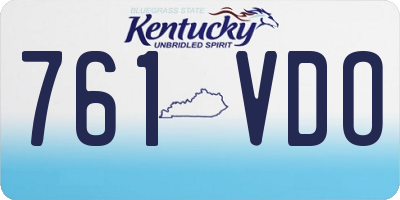 KY license plate 761VDO
