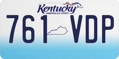 KY license plate 761VDP