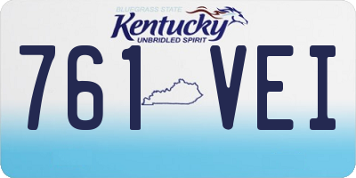 KY license plate 761VEI