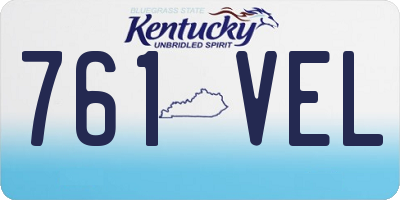 KY license plate 761VEL