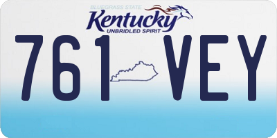 KY license plate 761VEY