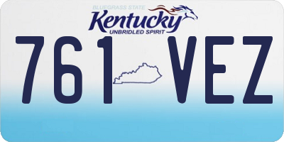 KY license plate 761VEZ