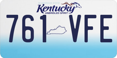 KY license plate 761VFE