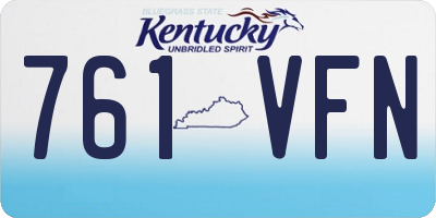 KY license plate 761VFN