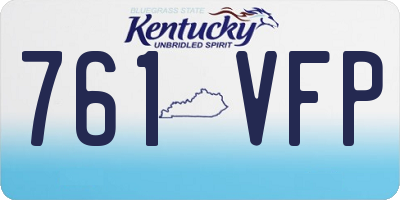 KY license plate 761VFP