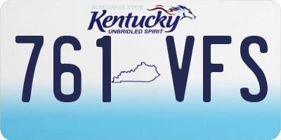 KY license plate 761VFS
