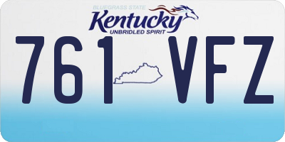 KY license plate 761VFZ