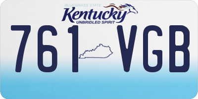 KY license plate 761VGB