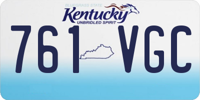 KY license plate 761VGC