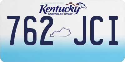 KY license plate 762JCI