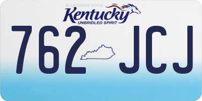 KY license plate 762JCJ