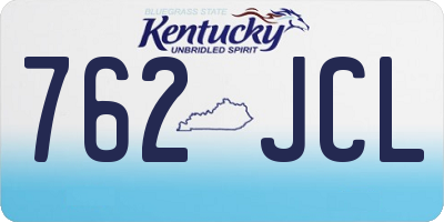 KY license plate 762JCL