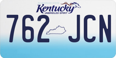 KY license plate 762JCN