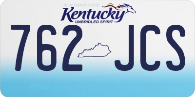 KY license plate 762JCS