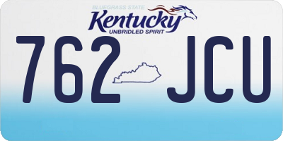 KY license plate 762JCU