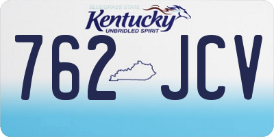 KY license plate 762JCV
