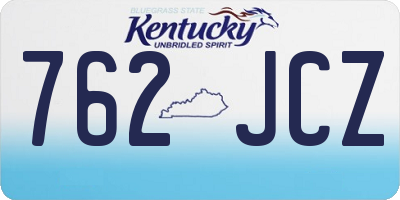 KY license plate 762JCZ