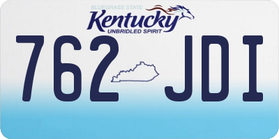 KY license plate 762JDI