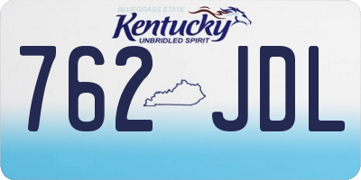 KY license plate 762JDL