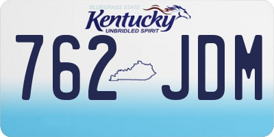 KY license plate 762JDM