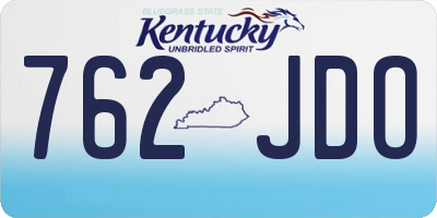 KY license plate 762JDO