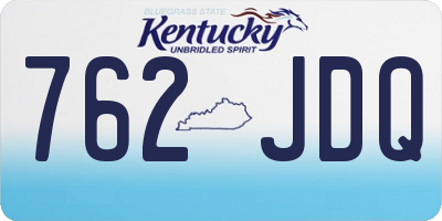 KY license plate 762JDQ