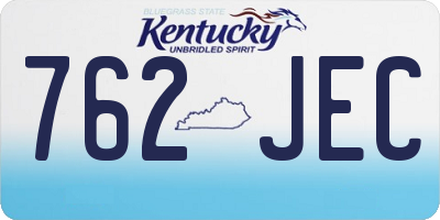 KY license plate 762JEC