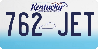 KY license plate 762JET