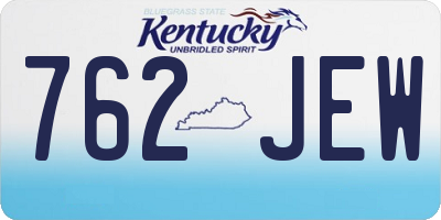 KY license plate 762JEW