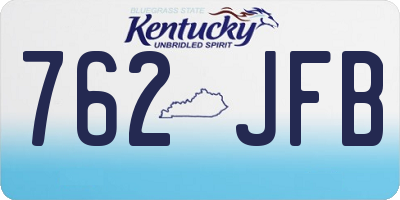 KY license plate 762JFB