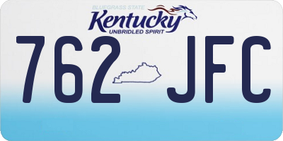 KY license plate 762JFC
