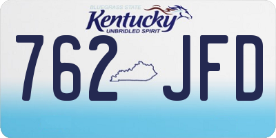 KY license plate 762JFD