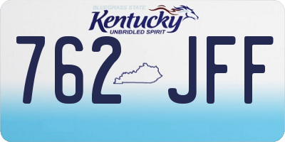 KY license plate 762JFF