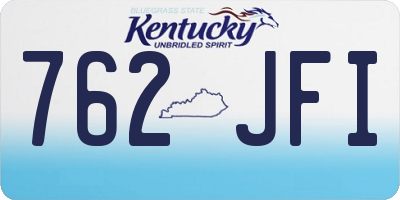 KY license plate 762JFI