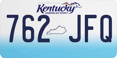 KY license plate 762JFQ
